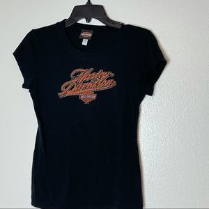 Harley-Davidson Short Sleeve Tee with Sequins